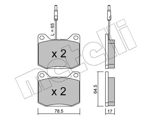 PP.081 PLAQ DE FREIN PEUGEOT 504