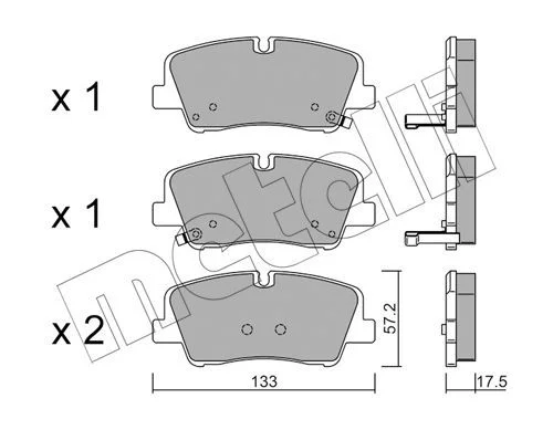 PLAQ DE FR AR HYUNDAI H350 2.5 CRDI --04-2015=GDB3646=22-1095-0
