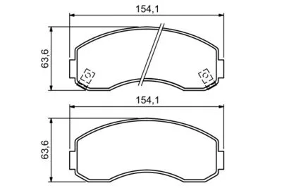 JEU PLAQ AV KIA K2500-K2700,MAZDA -E 4WD=GDB737