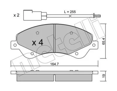 JEUX DE PLAQUETTE DE FREIN AV FORD TRANSIT CAMIONNETTE 2.2-2.4 TDCI
