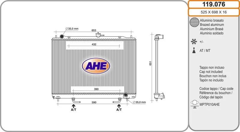Radiateur de refroidissement AHE