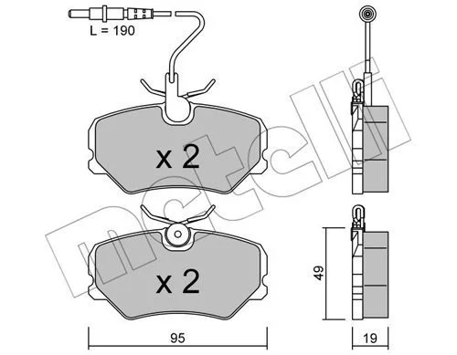 PP.051 PLAQ DE FREIN PEUGEOT 405 AV