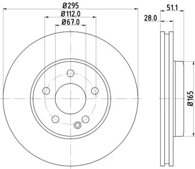 Disque de frein avant BOSCH · Ø 295 mm