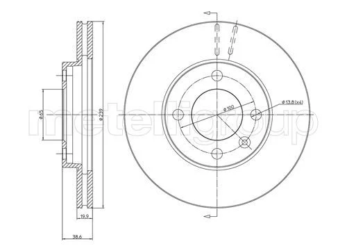 Disque de frein avant METELLI · Ø 239 mm