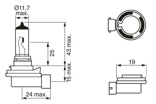 LAMPE H8 / 35W / 12V BOITE 1