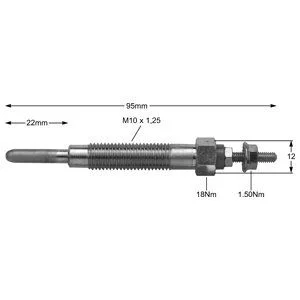 BOUGIE DE PRECHAUFAGE MITSUBISHI L300 III 2.5 D -1986-2006