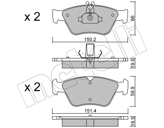 PL.FR MER C200-230-240-E200-CLK 95-04 AV=22-0219-0=0986494002=GDB1205