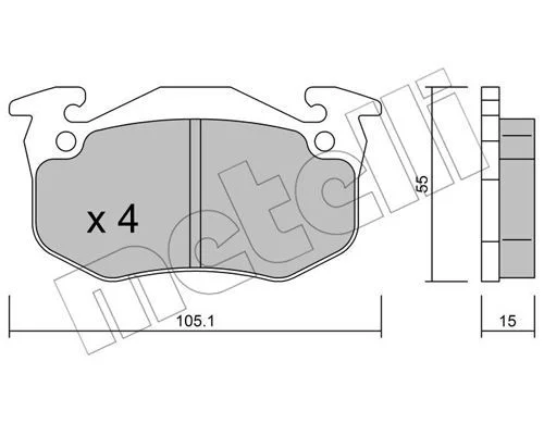 PC.053 PLAQ DE FREIN RENAULT TWINGO  = PL20634