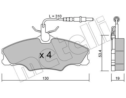 PP.063 PLAQ DE FREIN PEUGEOT 406