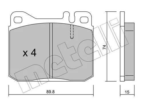 PM.500 PLAQ DE FREIN MERCEDES -200-220-240 D AV=22-0011-0
