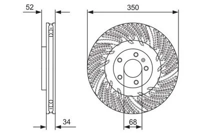 Disque de frein avant droit BOSCH · Ø 350 mm