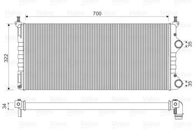 RADIATEUR(730X305,4X38)FIAT DOBLO,CITROEN JUMPY