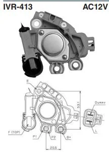 REGULATEUR ALTERNATEUR KIA SPORTAGE/HYUNDAI TUCSON /HYUNDAI ACCENT