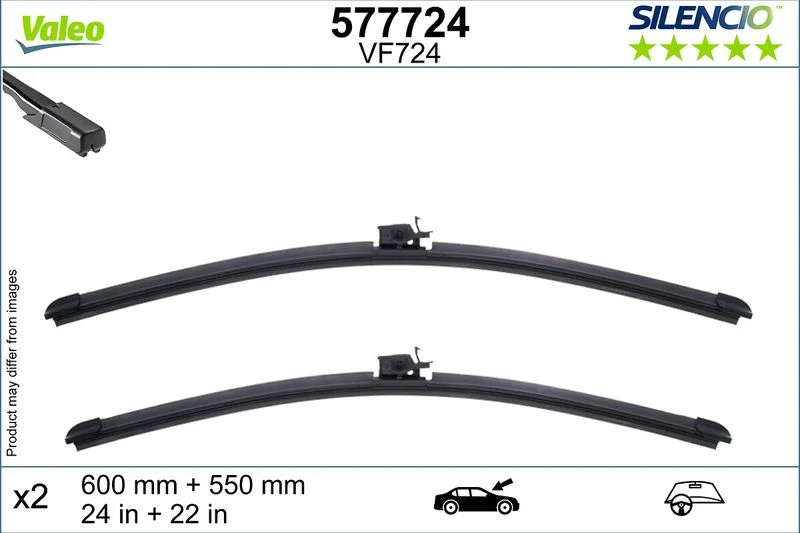 BALAIS D'ESSUIS-GLACES AV/G 600/550 MERCEDES-BENZ CLASSE E =577924
