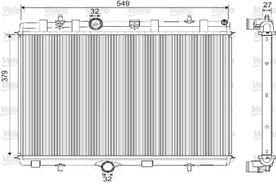 RADIATEUR (558X379X28) PEUGEOT 208,CIT C-ELYSEE-DS3(+/- CLIM) 734398