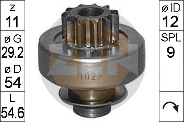 PIGNON DEMARREUR PEUGEOT-CITROEN berlingo 1.8 Diesel (11x52,5x12x29)