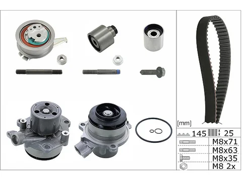 KIT DE DIST. AVEC P/E ELECT . 145D/25 VW GOLF VI 2.0 TDI 2013