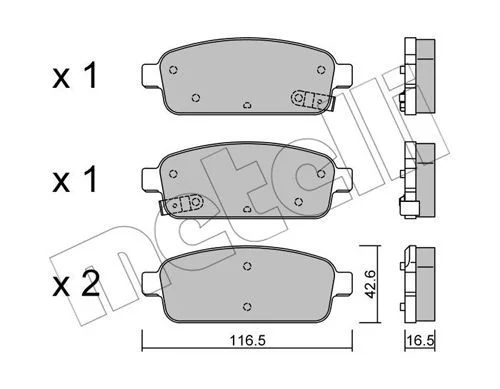 J.PLAQ.FR AR OPEL ASTRA J 1.6 CDTi --2014-=22-0840-0=FDB4263=GDB1844