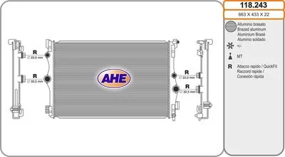 Radiateur de refroidissement AHE