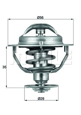 MN187250 Thermo d'eau TOYOTA AURIS 1.4 D-4D 03-2007 diesel