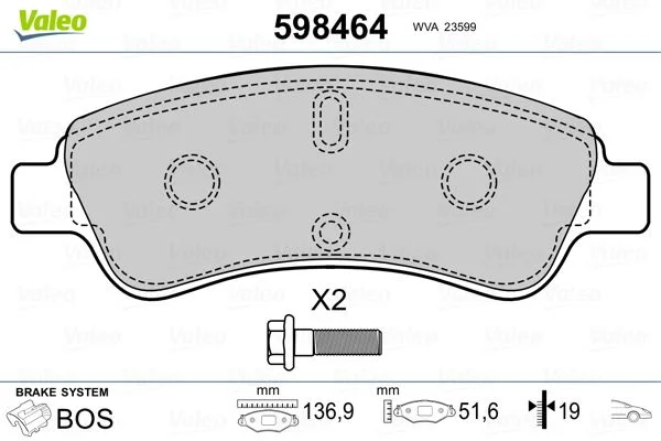 598464 PLAQ DE FR CITROEN Xsara,C4,Berlingo,206 D-AVFDB406622-0327