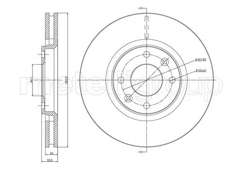 Disque de frein avant BOSCH · Ø 282,6 mm