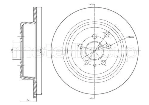 Disque de frein arrière METELLI · Ø 295 mm