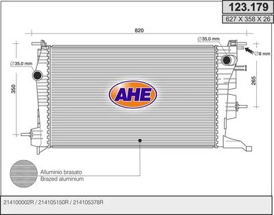 RADIATEUR EAU R.MEGANE III-SCENIC III 1.5 DCI =NIS-692511=123179