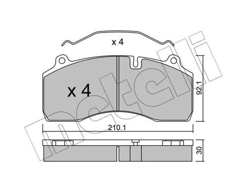 JEUX DE PLAQUETTE RENAULT MIDLUM =882259 REMPLACE FCV1815BFE