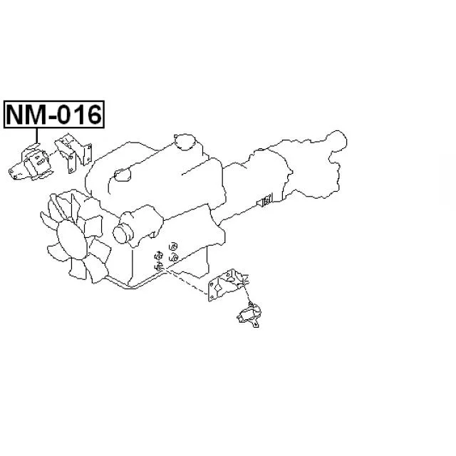 SUPPORT  MOT.DROIT NISSAN PICK-UP(D21)(D22)-TERRANO(WD21) 1/SACH