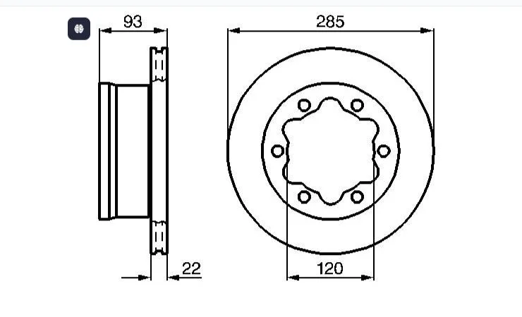 Disque de frein avant BOSCH · Ø 284,8 mm