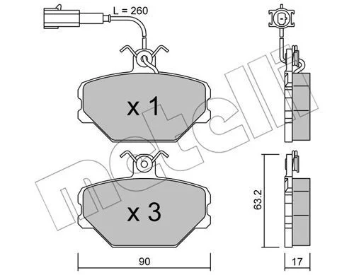 PF.082 PLAQ DE FREIN FIAT TIPO (21100)