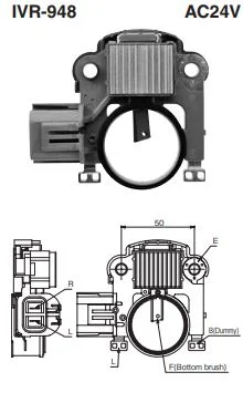 REGULATEUR D'ALTERNATEUR MITSUBISHI FIGHTER =ME701399
