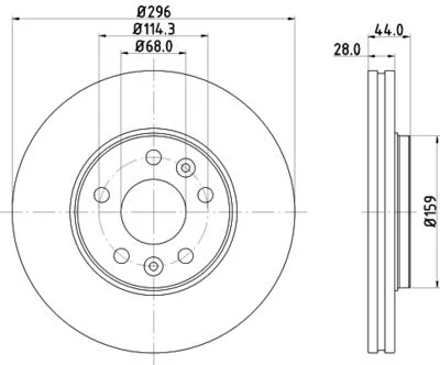 Disque de frein avant BOSCH · Ø 296 mm