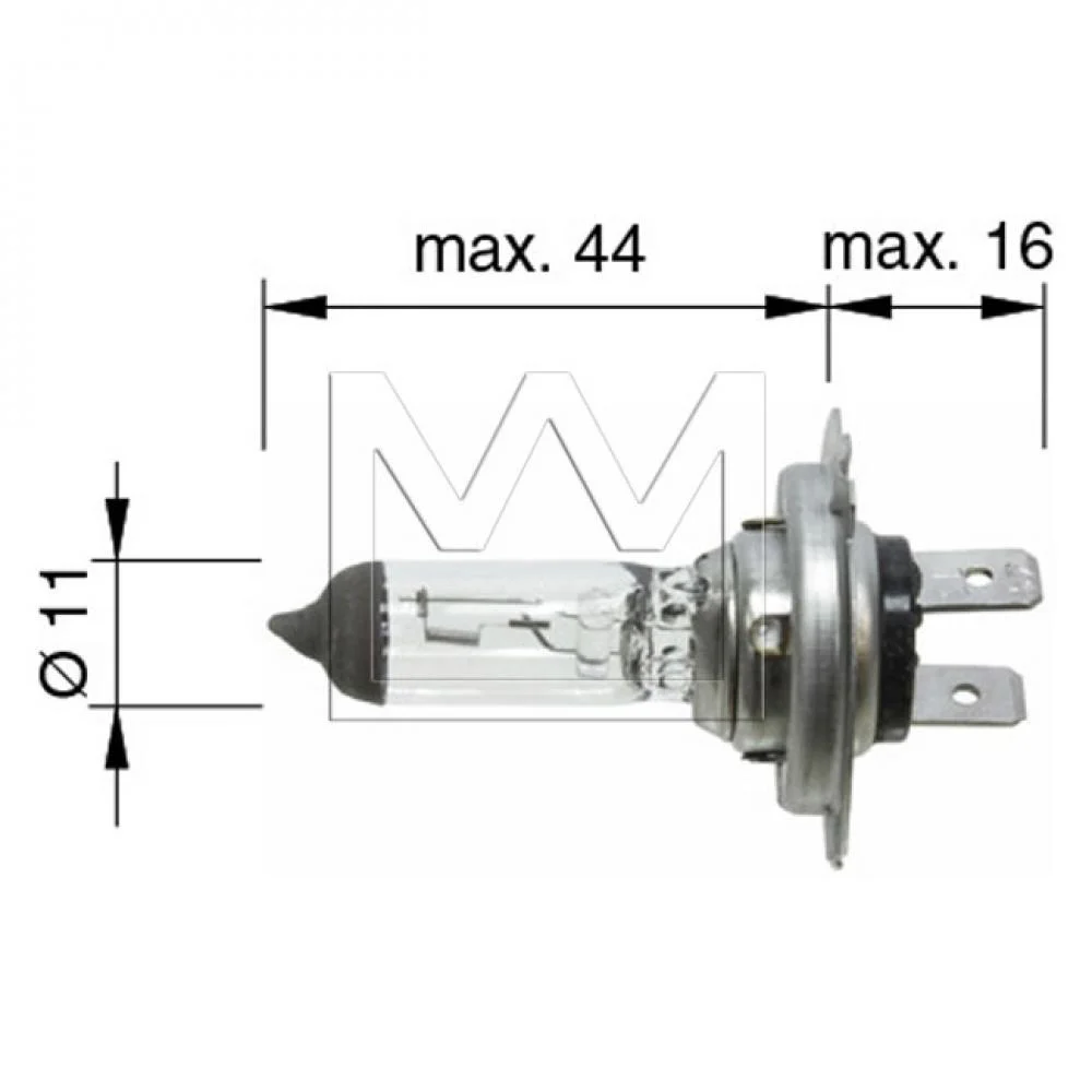 LAMPE 24V 70W  PX26D ECONOMIQUE