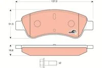 PLAQUETTE AV PEUG CITROEN XSARA=22-327-0 =PL23427
