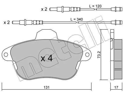 PP.071 PLAQ DE FREIN PEUGEOT 605 =22-0184-0
