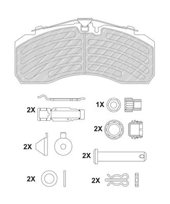 JEUX DE PLAQ SCANIA TT SYSTEM KNORR =PL29108=882201=FCV1373BHD