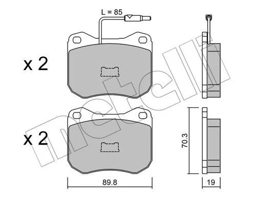 PP.501 PLAQ DE FREIN AVANT PEUGEOT 505-PICK UP=22-0021-0