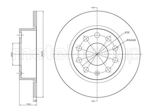 Disque de frein arrière BOSCH · Ø 255 mm