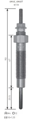 BOUGIE DE PRECHAUFAGE M.PAGERO 2800 10/SACH