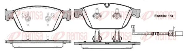 PLAQ AV(193x76,4x20) Avec Temoin d'usure AUDI A8-Q5 SQ5 TDI 2015-2017