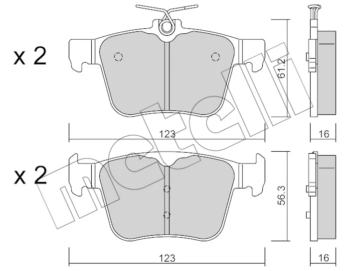 PL25009 PLAQ ARR PLAQ DE FR ARR AUDI A3-SKODA,GOLF VI=22-0981-0