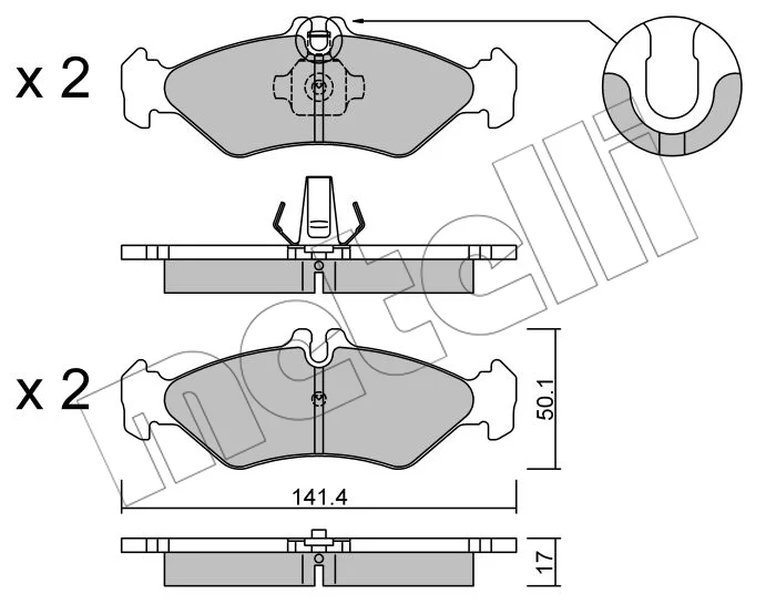 PJX04101 PL.FR AR  VW LT28-35-MERC SPRINTER(W901)=FVR1039=22-0571-0