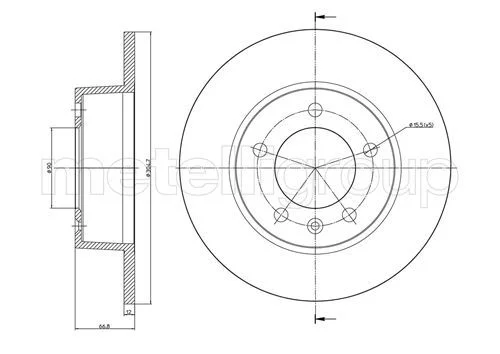 Disque de frein METELLI · Ø 305 mm