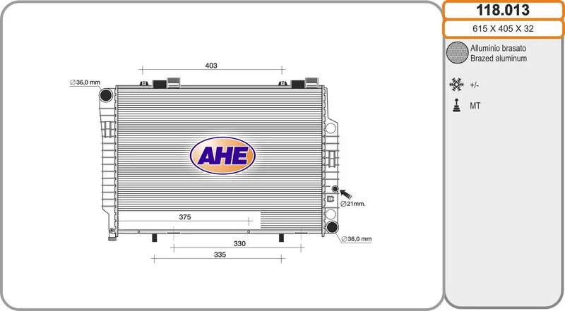 Radiateur de refroidissement AHE
