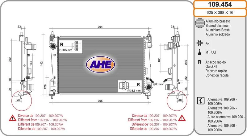 Radiateur de refroidissement AHE