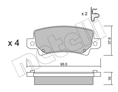 PLAQ.FR AR TOYOTA COROLLA T.T  00 ==>07 =22-0447-0=FDB1574=GDB3289
