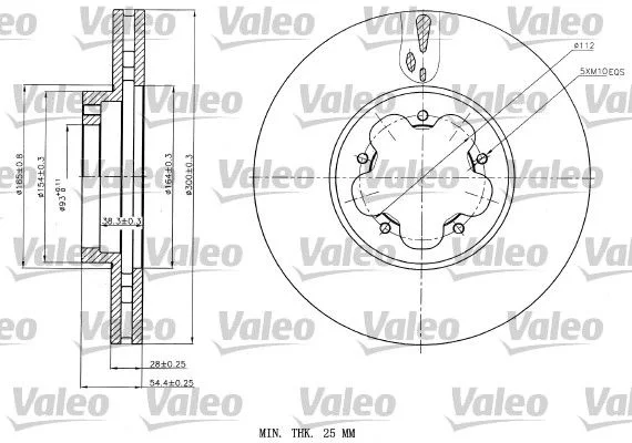 Disque de frein avant VALEO