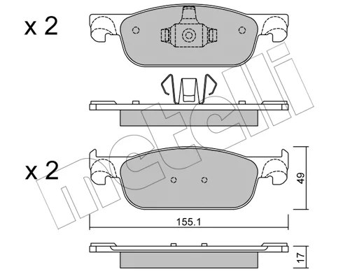 PJX01403 J/ PLAQ DE FREIN AV DACIA LOGANE III,CLIO IV 1.5 DCI